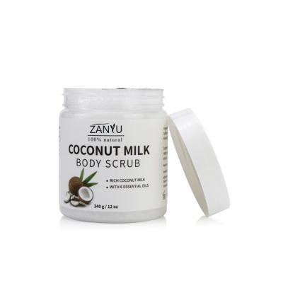 China Exfoliator Private Label Coconut Milk Exfoliating Body Sugar Cleansing Body Scrub for sale