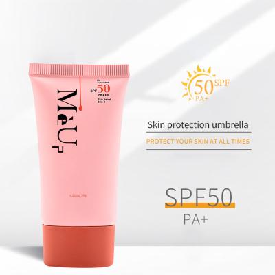 China Organic Moisturizer OEM Private Label Sunscreen Cream SPF 50 Hydrate Sunblock Protection Lotion Whitening Waterproof Sunscreen Cream for sale