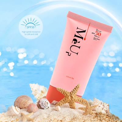 China Organic Sunscreen Facial Cream Moisturizer Private Label SPF 50+ Body Oil Control Whitening Face Skin Sunscreen Cream for sale