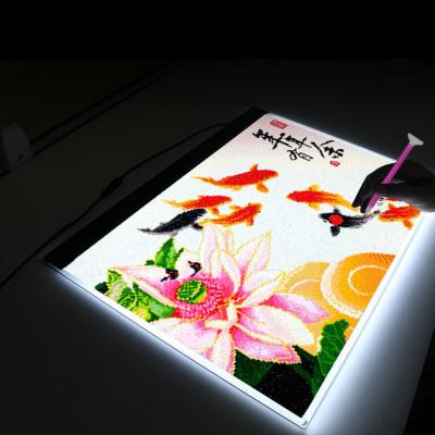 China A3 LED Board Children's Toy Gift Diamond Painting Light Luminescent Shield Portable Toy Paper Night Painting Shield Light for sale