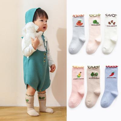 China BF-202112 Sweat-absorbent 6 Pairs Cartoon Fungus Lengthen Baby Bumps Cute Calf Kids Warm Boneless Breathable Medium Socks for sale