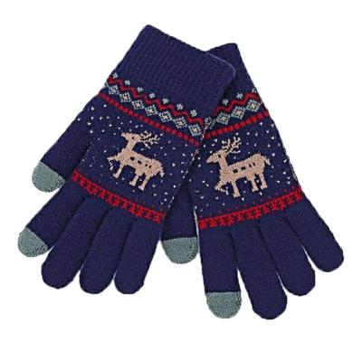 China Knitted warm gloves deer wool autumn female Korean version thickened by deer autumn/winter touch screen gloves S06 new and winter for sale