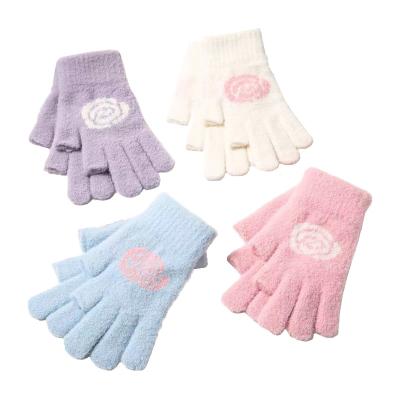 China 6-12 Years Cartoon Princess Wind Cute Winter Five Fingers Wool S01 Children's Gloves Plus Velvet Warm Student Girls Glove for sale