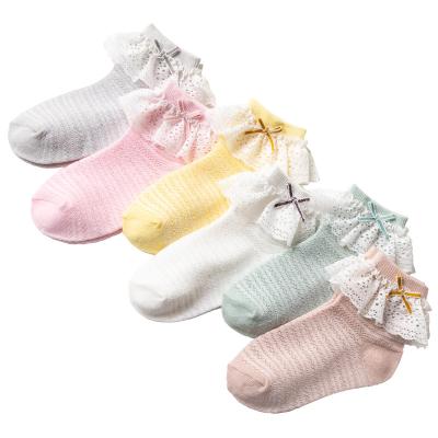 China A-429WR Wholesale QUICK DRY Spring Children's Fashion Lace Stretch Socks Baby Princess Baby Summer Breathable Socks for sale