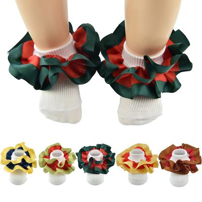 China The 347 Multicolor Sporty Ruffle Socks, Princess Dress Little Girl Cotton Ruffle Big Bangs for Newborn/Baby/Toddler/Baby Girl for sale