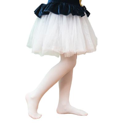 China White silk stockings children's dance tights girl's gaiters children's dance socks B217 high quality wholesale QUICK DRY for sale