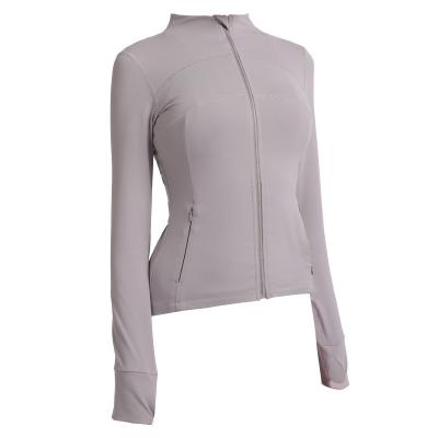 China New QUICK DRY dress yoga and autumn jacket high-necked sweater custom long-sleeved half long sleeve spring zipper fitness jacket for sale