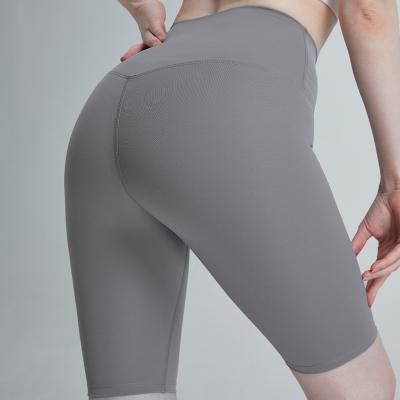 China Ladies Yoga Shorts Sweat-Wicking High-waisted Running Tight Elastic Sports Quick-drying Fitness Shorts for sale