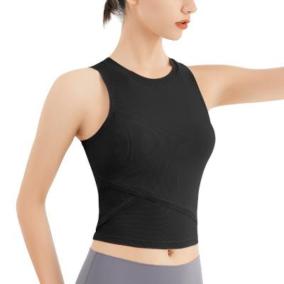 China Shockproof Sweat-Wicking Running Women Close-up Sports Vest Breast Training Bra Yoga Top for sale