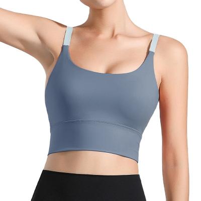 China Sweat-Wicking 2022 new design of women s tight fitting yoga exercise vest women&; s fashion quick-drying fitness yoga clothes for sale