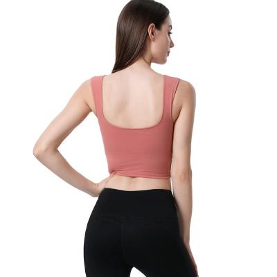 China Sweat-Wicking 2022 the new border Europe and the United States spot yoga women fitness slim back running top naked sense of the vest for sale