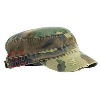 China COMMON Fringed Cotton Washed Army Cadet Military Hat for sale