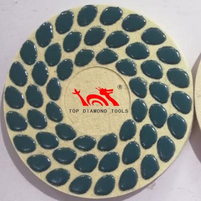 China High Performance V-HARR Diamond Polishing Pads With Felt Best Quality For Grinding Concrete Stone Floor for sale