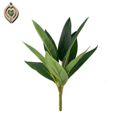 China Eco-friendly wholesale ornaments made in china sell high quality real touch factory watercolor green artificial leaf hot for sale