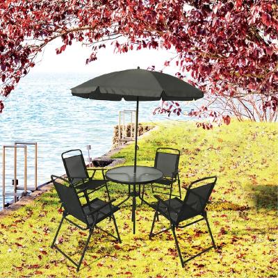 China Customized Free Combination Folding Cool And Easy To Clean Portable Outdoor Folding Iron Garden Cafe Coffee Table Chair Furniture Set for sale