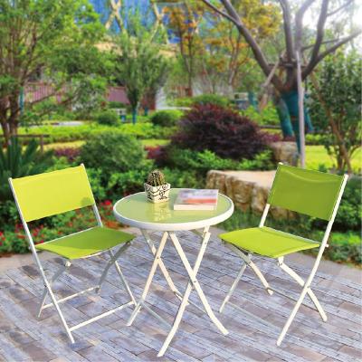 China Good Selling Comfortable 2 Chair And 1 Foldable Table Leisure Cafe Set for sale