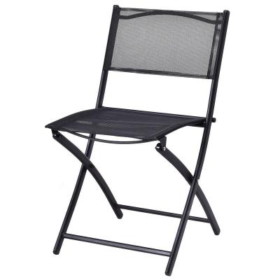 China Fashion Comfortable Furniture Good Quality Modern Foldable Steel Black Chairs for sale