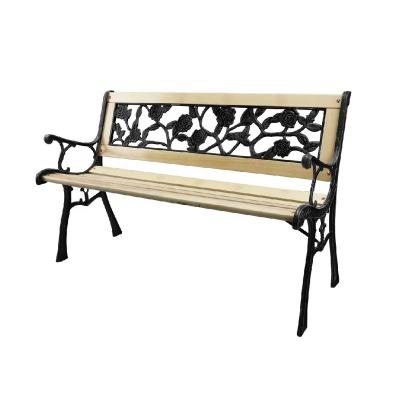 China Recreational Park Stable Street Outdoor Metal Garden Wooden Wooden Bench for sale