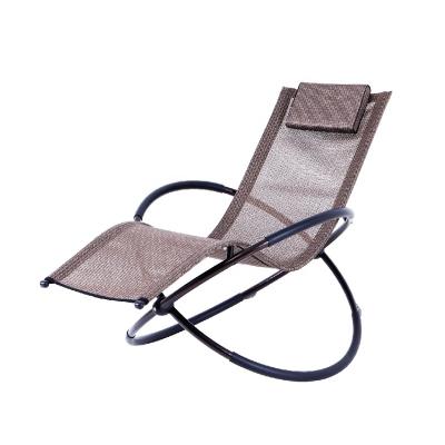 China Durable Good Leisure Textile Fabric Metal Frame Rocking Chair Folding Bed for sale