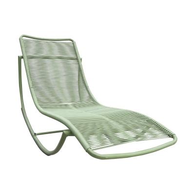 China Outdoor Modern Furniture Leisure Garden Rattan Metal Rolling Folding Bed Chair for sale