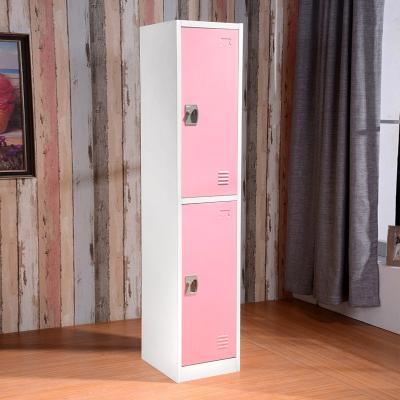 China Convertible Wholesale Price Sliding Door Detachable Steel Almirah Design Printed Pattern Metal Wardrobe Clothes Cabinet Lemari Pakaian for sale