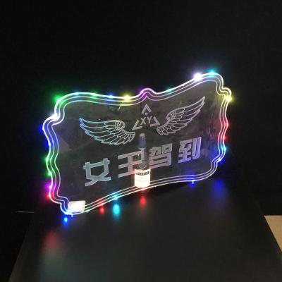 China Party Queen Event Customized Sign Acrylic With RGB Led Message Board for sale