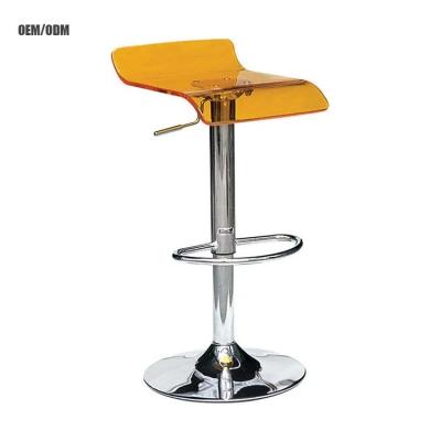 China Modern Custom Swivel Armless Bar Chair Stool Counter Height Transparent Acrylic Bar Stool For Bar for sale