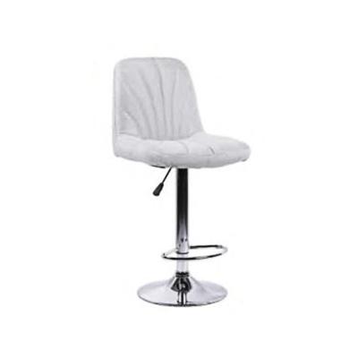 China Eco-friendly Cheap Bar Stools Pu Leather Seat Adjustable Swivel White Upholstered Bar Stool for sale