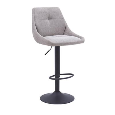 China 360 Degree Swivel Different Colors Available Fabric Cover Foam Seat Bar Chairs Metal Base Height Adjustable Kitchen Bar Stool for sale