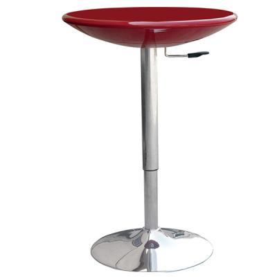 China Modern Hot Sale High Quality Bar Furniture Table Gas Lift Red Abs Plastic Round Portable Bar Table for sale