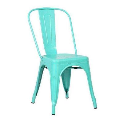 China Convertible Hot Sale Classic Industrial Style Dining Chairs Waterproof Metal Dining Chair for sale