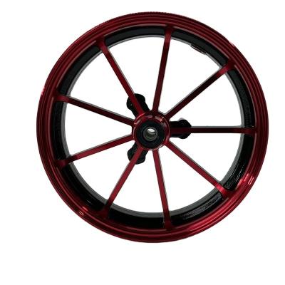 China New Aluminum Alloy Texture Front Aluminum Wheel Hubs Dark Red Scooters With Cheap Price for sale