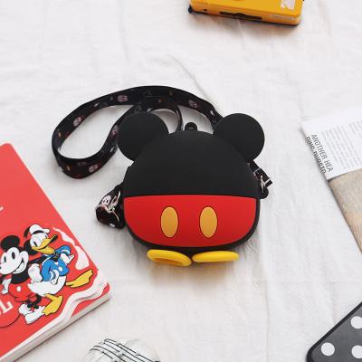 China 2021 Fashion cute cartoon children's silicone bag light weight small girl's mini cross bow single shoulder bag for sale