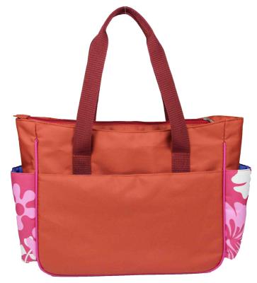 China Beautiful Printing Durable Best Selling Polyester Mummy Baby Diaper Bag for sale