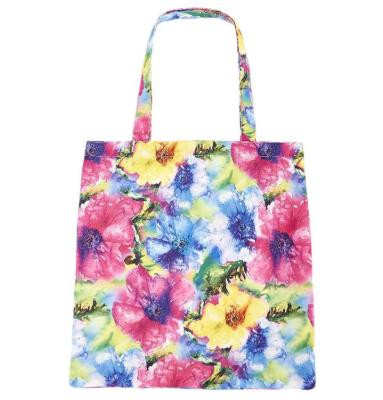 China 2021 Wholesale Cotton Folding Fashionable Reusable Folding Shopping Bag for sale