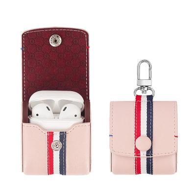 China 2019 Hot Selling Shenzhen Factory Air Pods Wireless Earphone PU Leather Case Skin Cover For Apple Airpod for sale