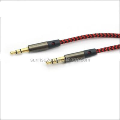 China 2017 factory price of dual 3.5mm male speaker to aux jack audio cable. 3.5mm 1m/3ft for iphone/ car speaker for sale