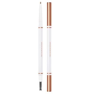 China Flat Brush Dual Head Rotary Eyebrow Pencil For Eye Cosmetics Logo Packaging Customized Waterproof Liquid Eyebrow Pencil for sale