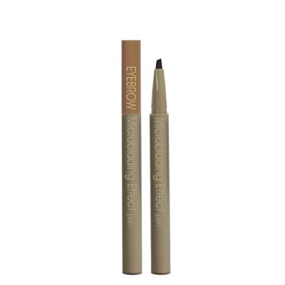 China Customized ultra-thin waterproof self-created fine eyebrow pencil flat brush knife eyebrow pencil label liquid eye pencil for sale