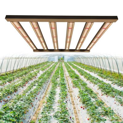 China Redfarm High PPF 480w 640W UV Full Spectrum 6bar IR Spider Greenhouse Growing Led Plant Grow Lamp Seedling Light for sale