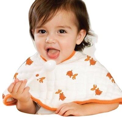 China Wholesale viable ultra soft green baby bib burpy muslin wave burp fabric made from organic cotton 8 ply for sale