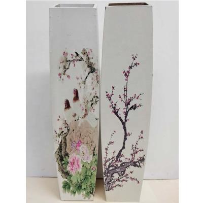 China Art Decor Large Tall Wooden Flower Vase Plant Vase Home Decor With Beautiful Design for sale