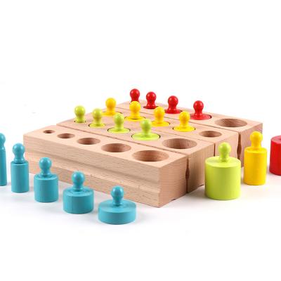 China Children's Learing Toys Colorful Grip Blocks Wooden Montessori Toys For Children Development Wooden Blocks Toy for sale