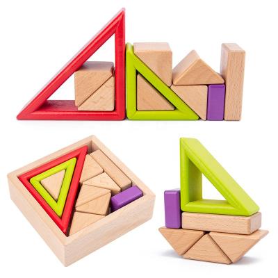 China Construction Toy Building Blocks Baby Rainbow Blocks DIY Toys Children Big Stack Wooden Blocks Creative Toys Educational for sale