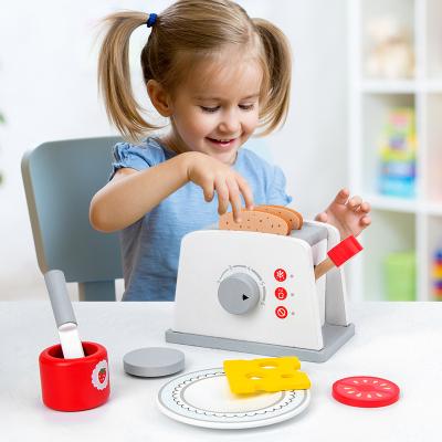 China Toy Small White Play Home Funny Educational Glowing Pretend Kids Djeco Toys Bread Kitchen Set Kitchen Wooden Toys for sale