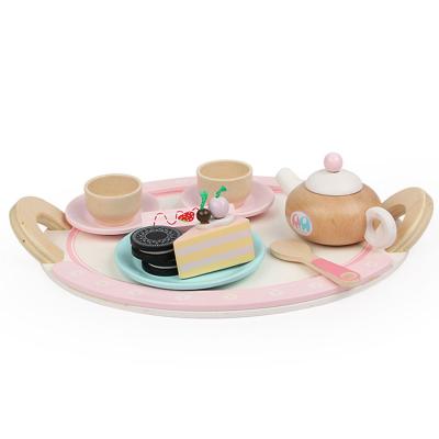 China Funny Educational Toy Kid Play House Fruit Cake Cecile 12 Piece Pastry Cutting Toys Simulation Kitchen Set Wooden Toy for sale