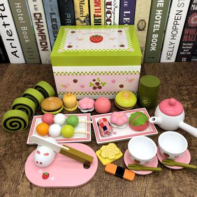 China Wooden Toy Kitchen Toys Mini Chocolate Cake Cutting Toy Funny Educational Game High Quality Wooden Pretend For Kids for sale