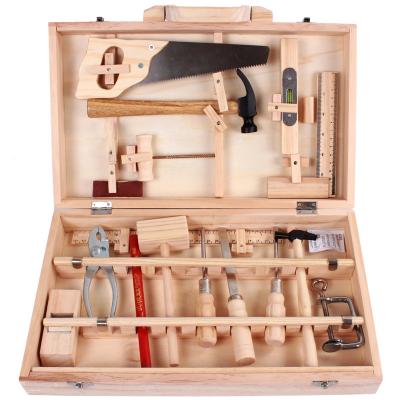 China MODEL TOY Funny Real Life Kit Pretend Toy Boys Carpenter Box Hammer Saw Screwdriver Maintain Tool Wood Set Toys for sale