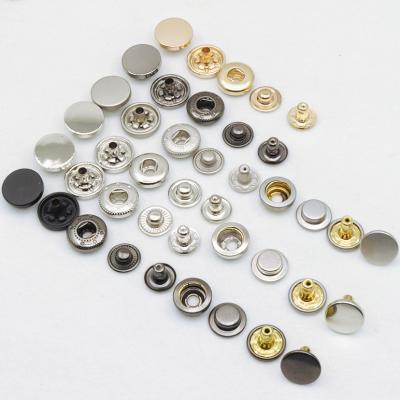 China Sustainable sales mirror design quality gold silver 15 25 mm four accessories combination metal silver black button for sale