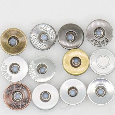 China SustainableOxidation Resistant Metal Does Not Fade Factory Direct Wholesale Hollow Stainless Steel Jeans Buttons for sale